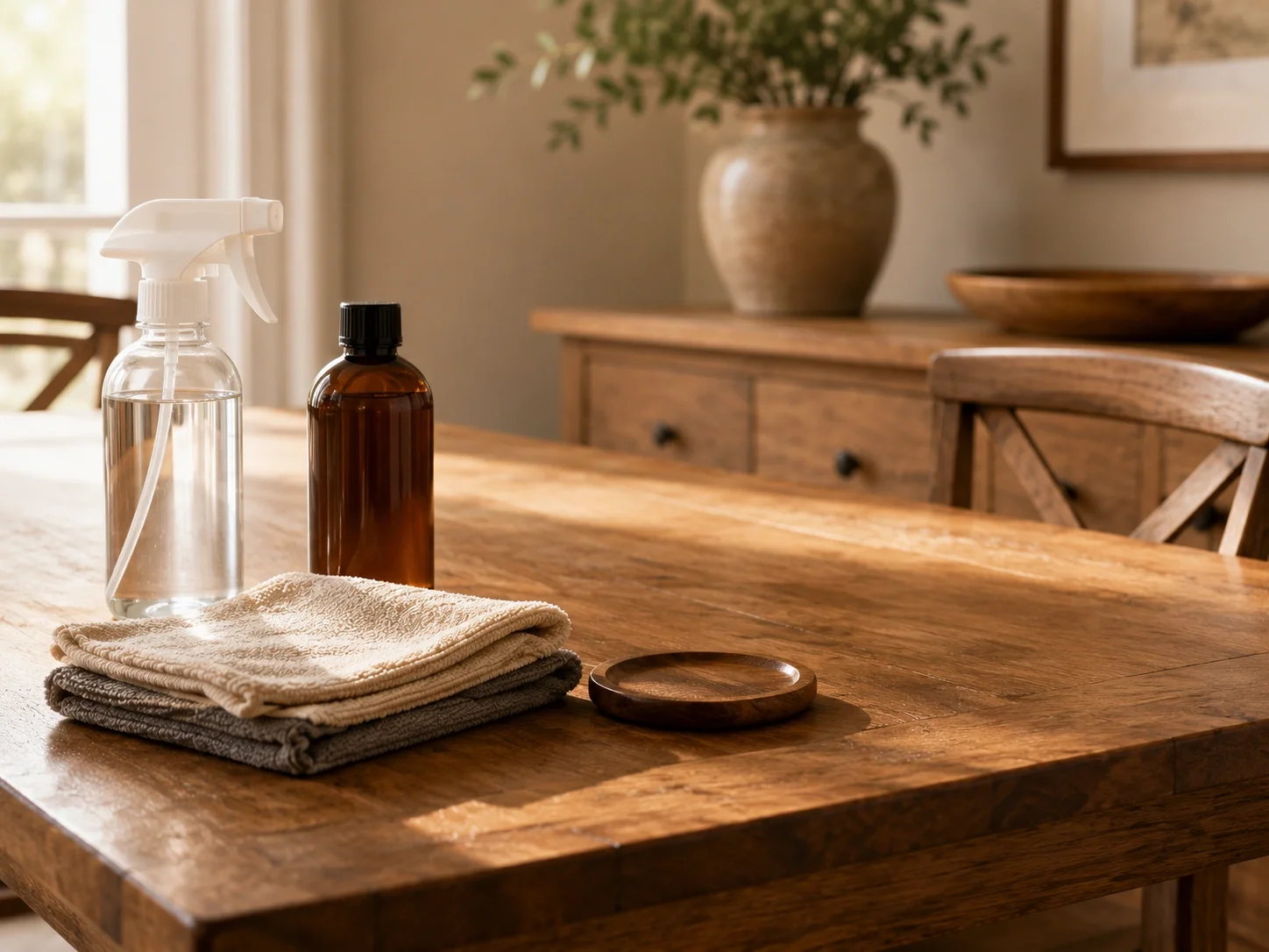 Dining furniture care and maintenance tips with cleaning products